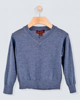 V-Neck Jean Mélange Sweater