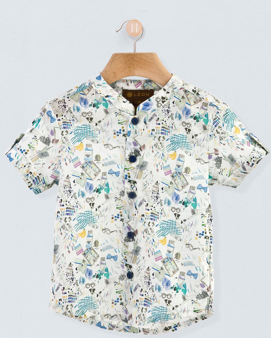 Brando Liberty Blue Puppies Tunic - Shirt