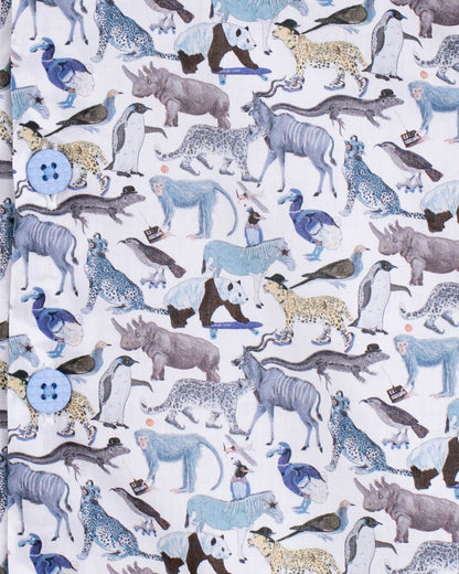 Brando Liberty Blue Animals Tunic - Shirt