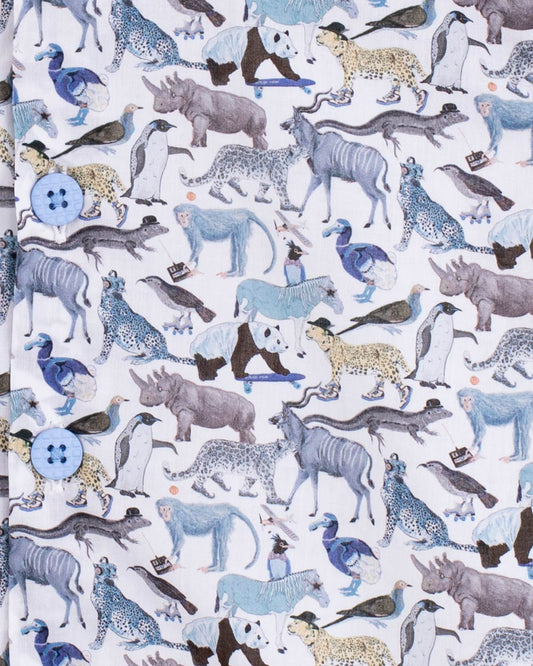 Brando Liberty Blue Animals Tunic - Shirt