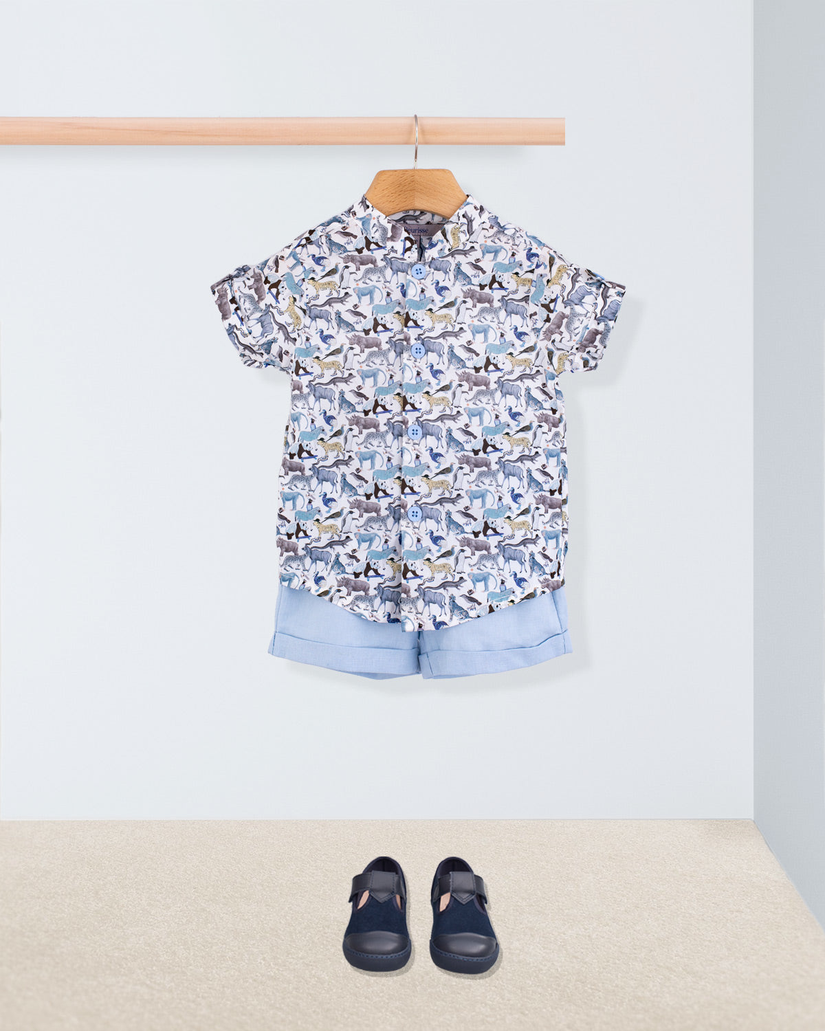 Brando Liberty Blue Animals Tunic - Shirt