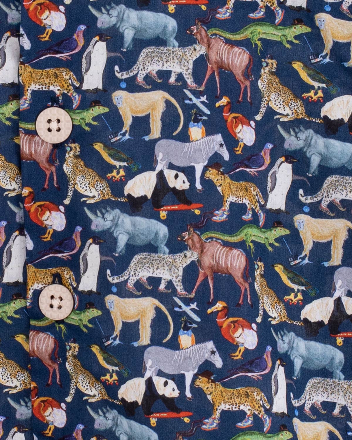 Brando Liberty Navy Animals Tunic - Shirt