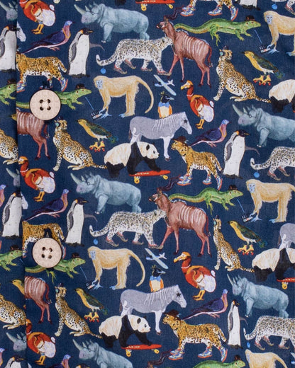 Brando Liberty Navy Animals Tunic - Shirt