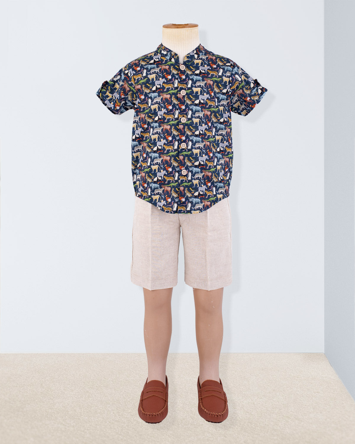 Brando Liberty Navy Animals Tunic - Shirt