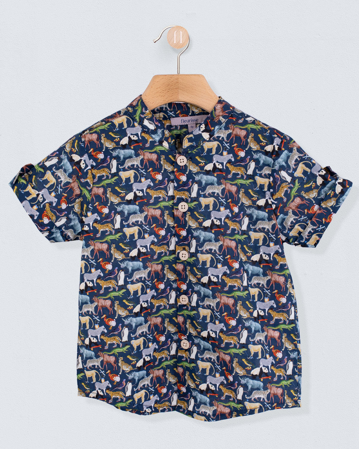 Brando Liberty Navy Animals Tunic - Shirt