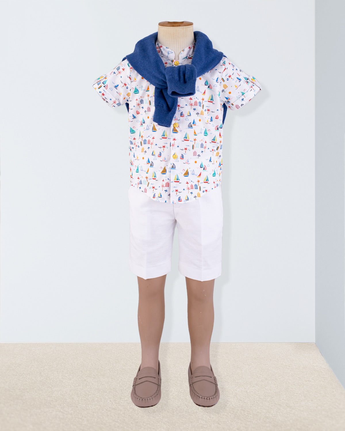 Brando Veneto Coral Boats Tunic - Shirt