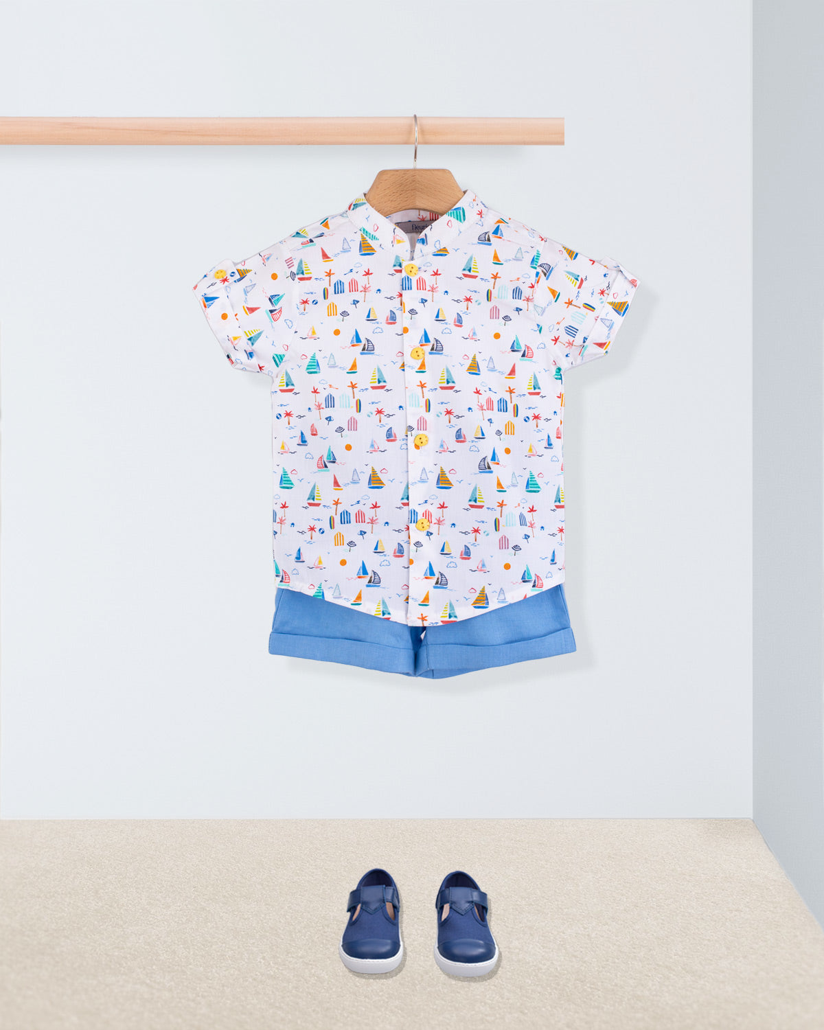 Brando Veneto Coral Boats Tunic - Shirt