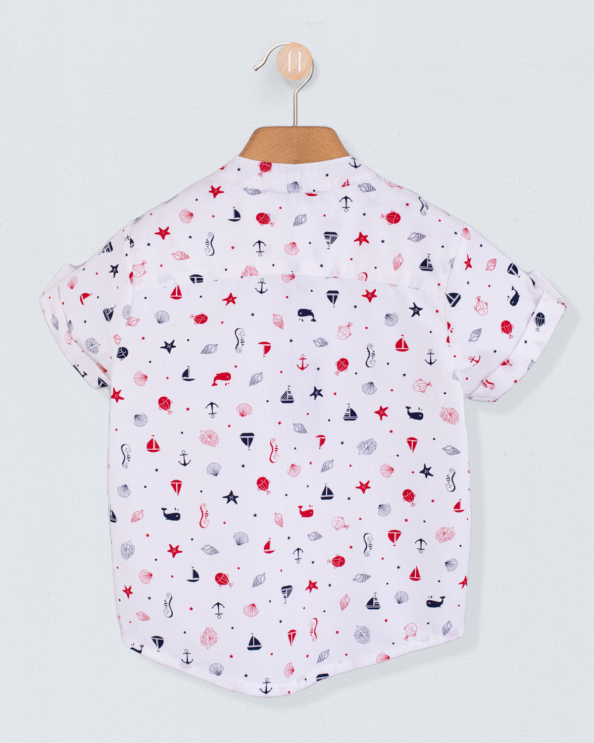 Brando Navy Seashells Tunic - Shirt