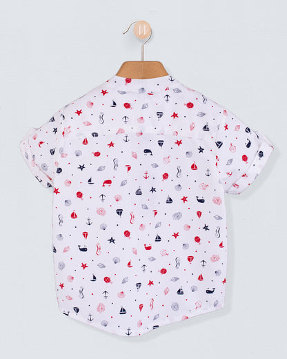 Brando Navy Seashells Tunic - Shirt