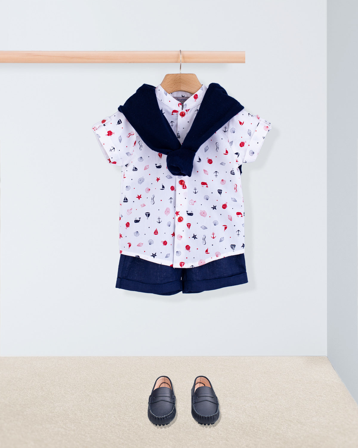 Brando Navy Seashells Tunic - Shirt