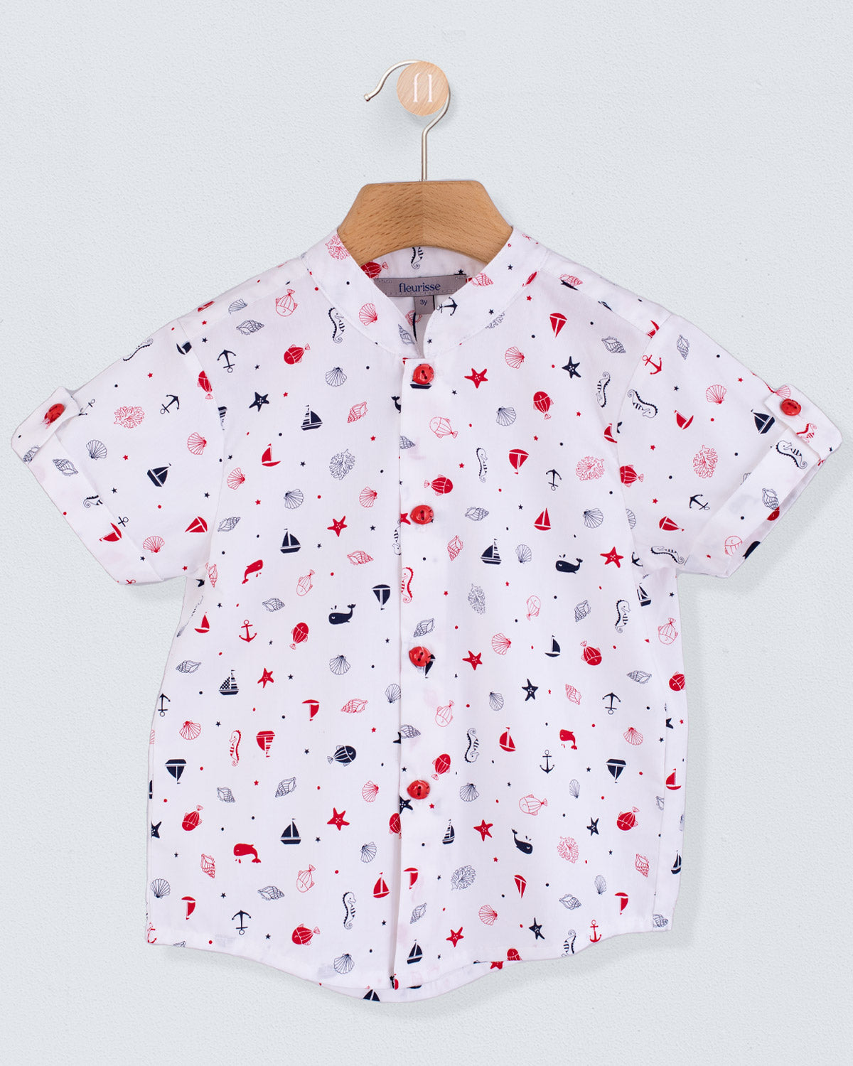 Brando Navy Seashells Tunic - Shirt