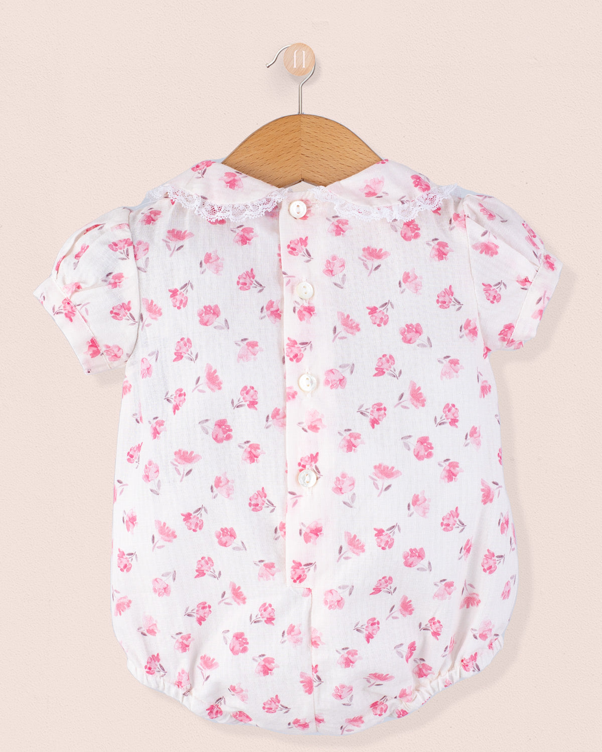 Smocked Bubble Versaille Rose Octuose - Romper