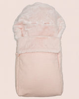 Mont-Blanc Pink Wool Fur Stroller Bunting