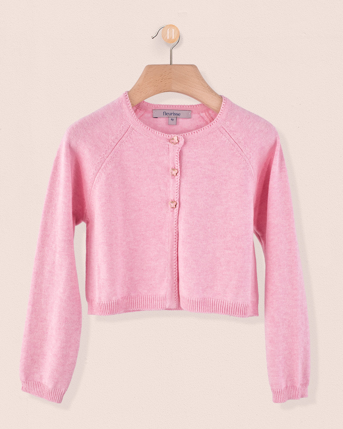 Betsy Candy Mélange with Butterfly Buttons - Cardigan