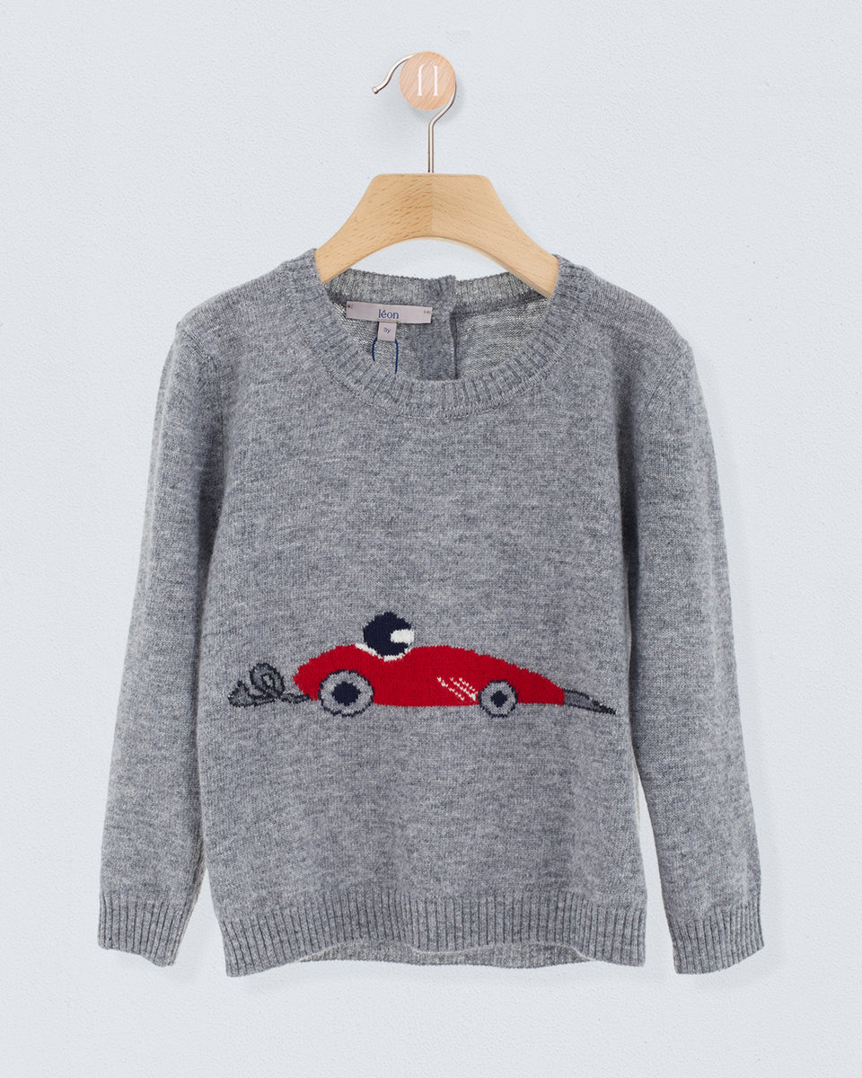 Car Grey Mélange Sweater