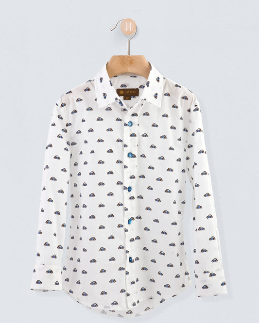 Renard  Italian Blue Cars Shirt - Shirt