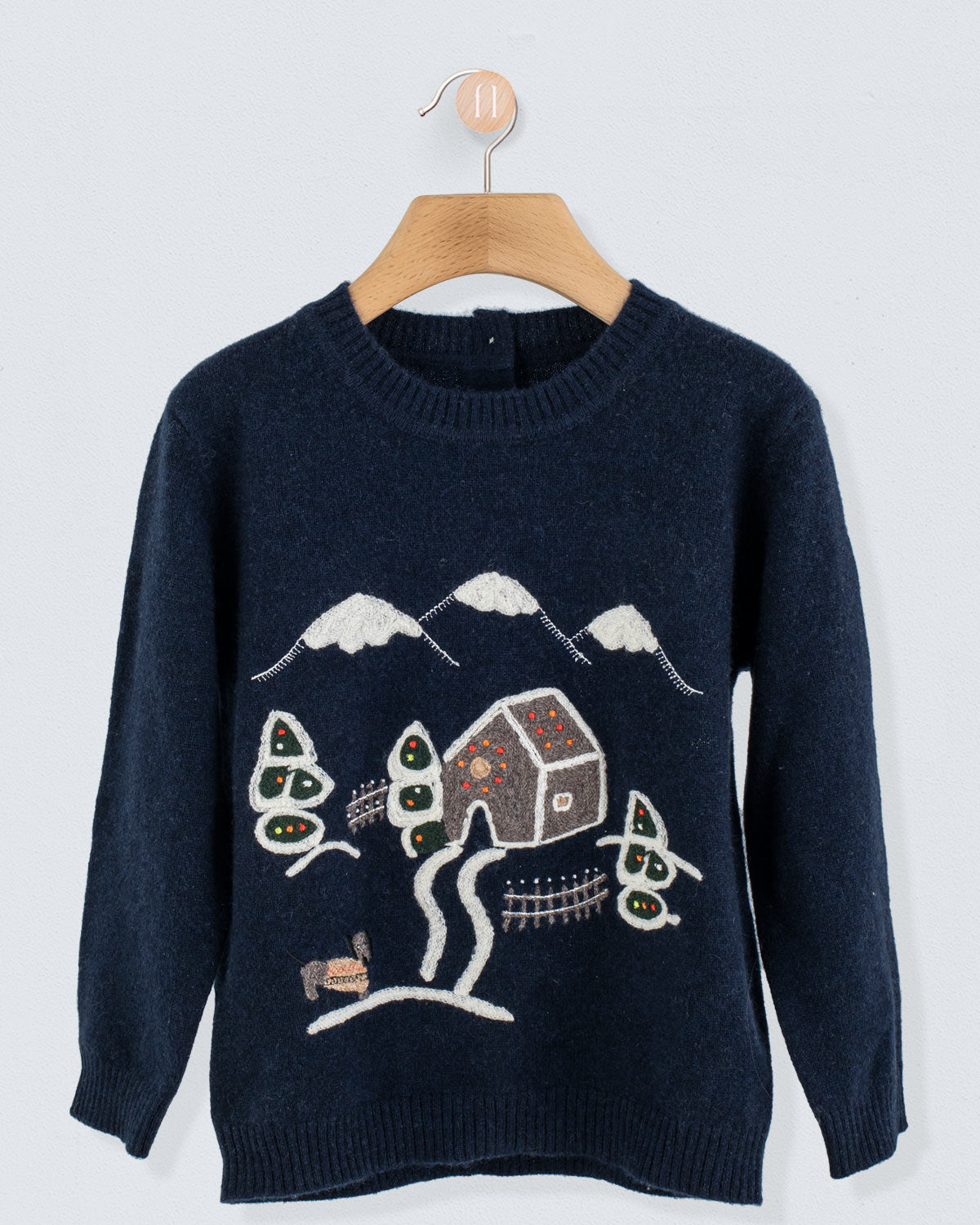 Navy Gingerbread Cashmere Sweater - Sweater