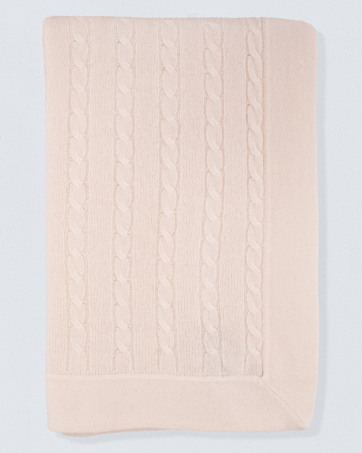 Luxe Cashmere Cream Cable Blanket - Blanket