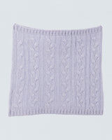 Cashmere Light Blue Cable Roll Scarf