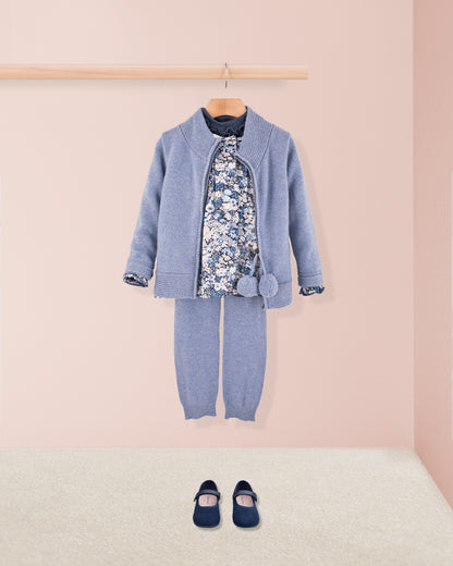 Aspen Blue Cashmere Knit Legging - Legging