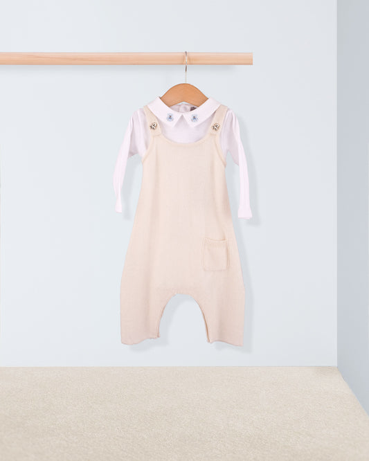 Corbier Cream Cashmere Overall - Romper