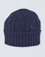 Cashmere Navy Cable Knit Hat