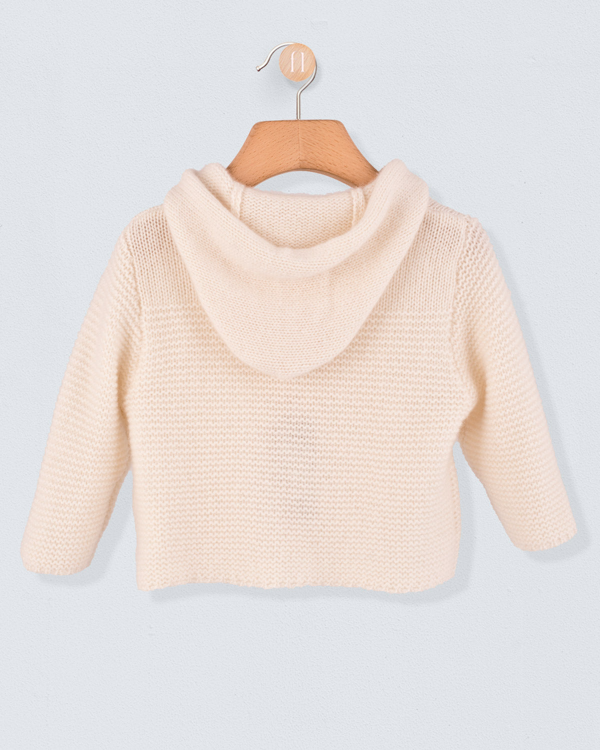 Chamonix Winter White Cashmere Hooded Jacket - Cardigan