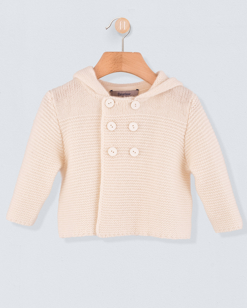 Chamonix Winter White Cashmere Hooded Jacket