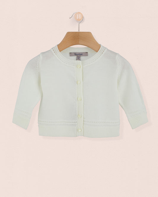 Lucille Cream Baby Cardigan - Cardigan