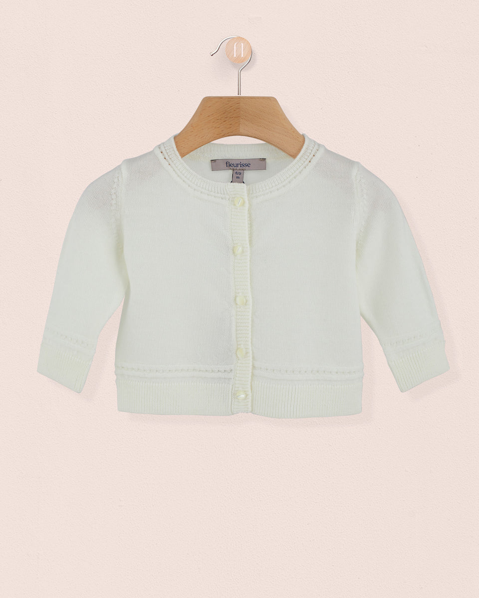 Lucille Cream Baby Cardigan