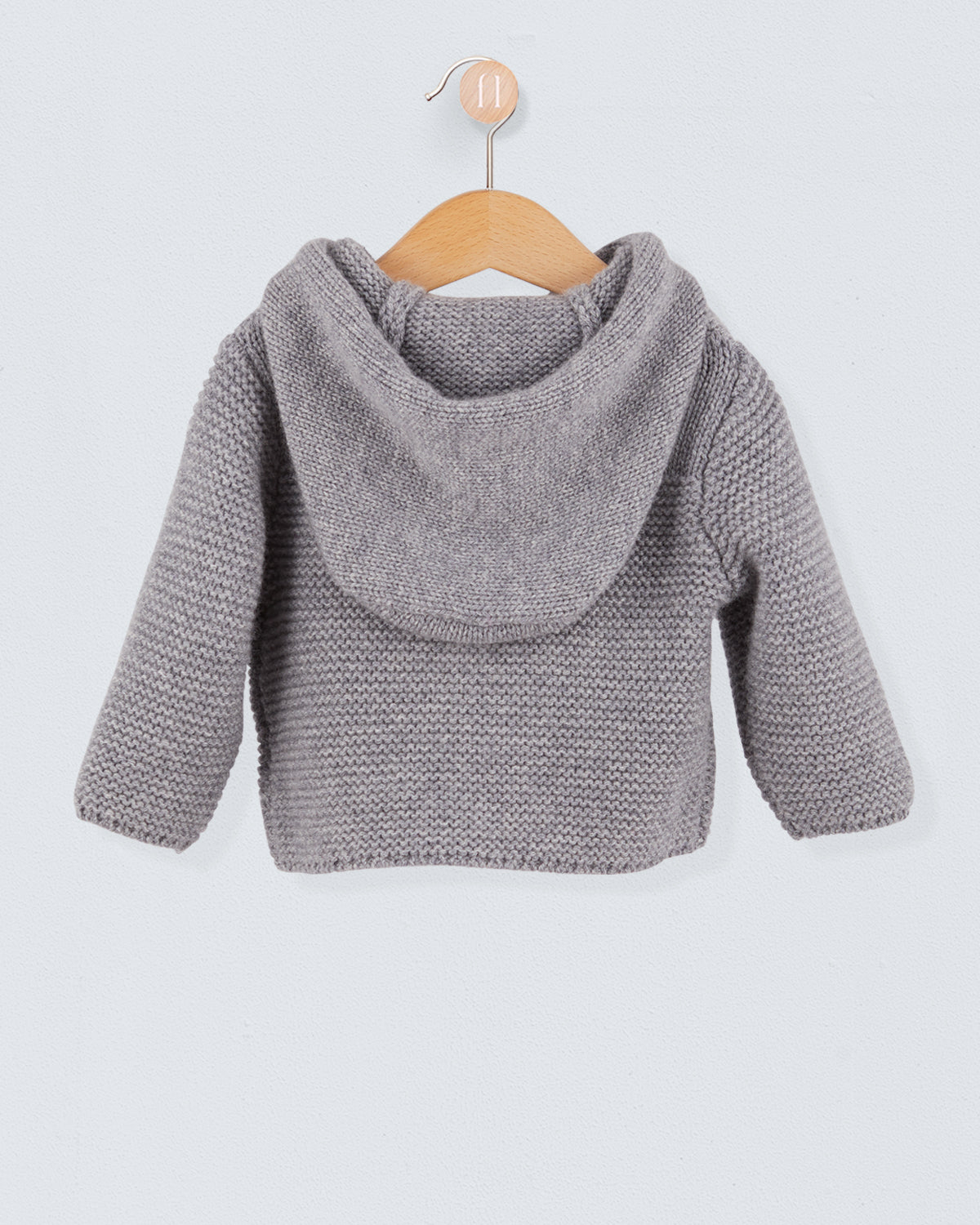 Chamonix Grey Cashmere Hooded Jacket - Cardigan