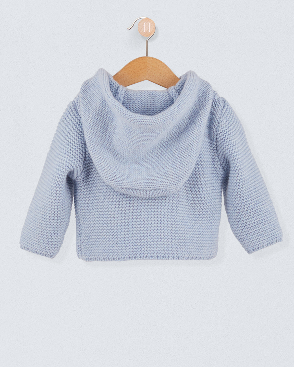 Chamonix Light Bue Cashmere Hooded Jacket - Cardigan