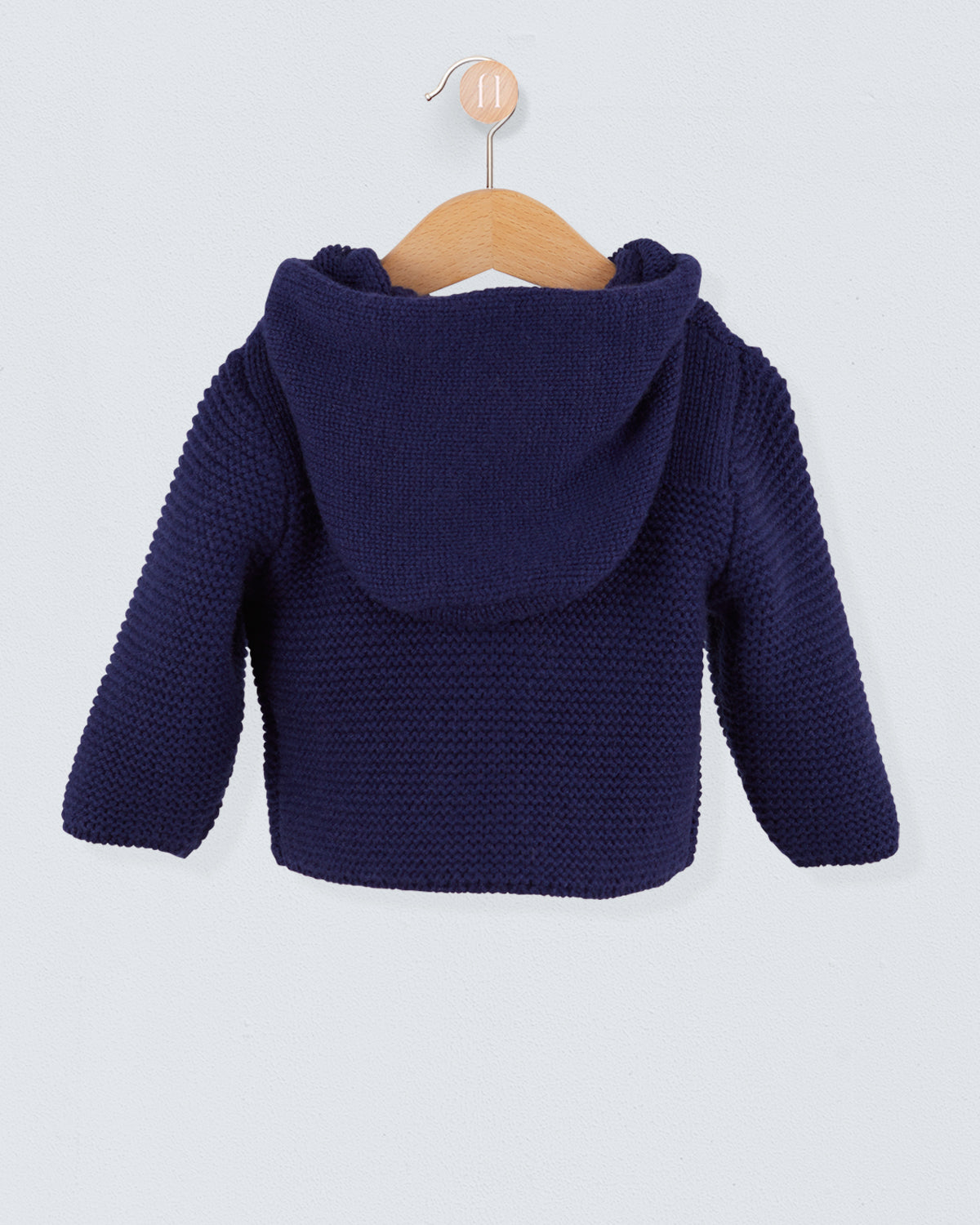 Chamonix Navy Cashmere Hooded Jacket - Cardigan