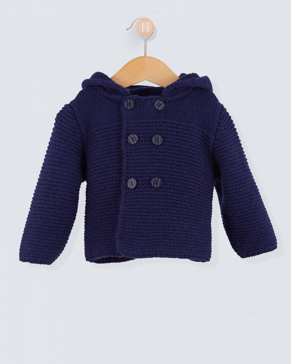 Chamonix Navy Cashmere Hooded Jacket