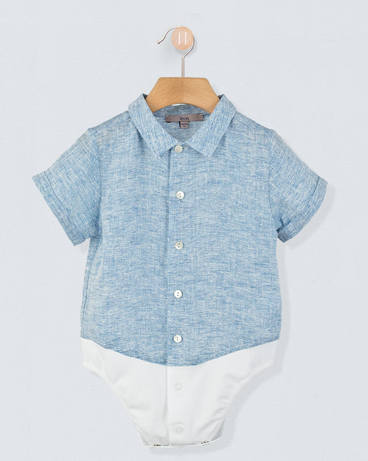 Charles seafoam Linen Italian Onesie Shirt - Shirt