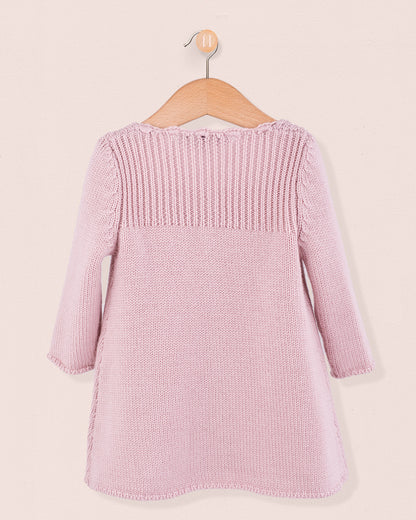 Charlotte Neutral Pink Wool Coat - Cardigan