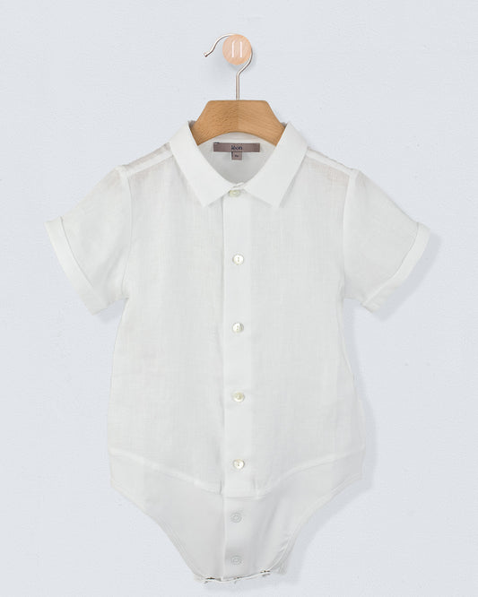 Charles White Linen Italian Onesie Shirt - Shirt