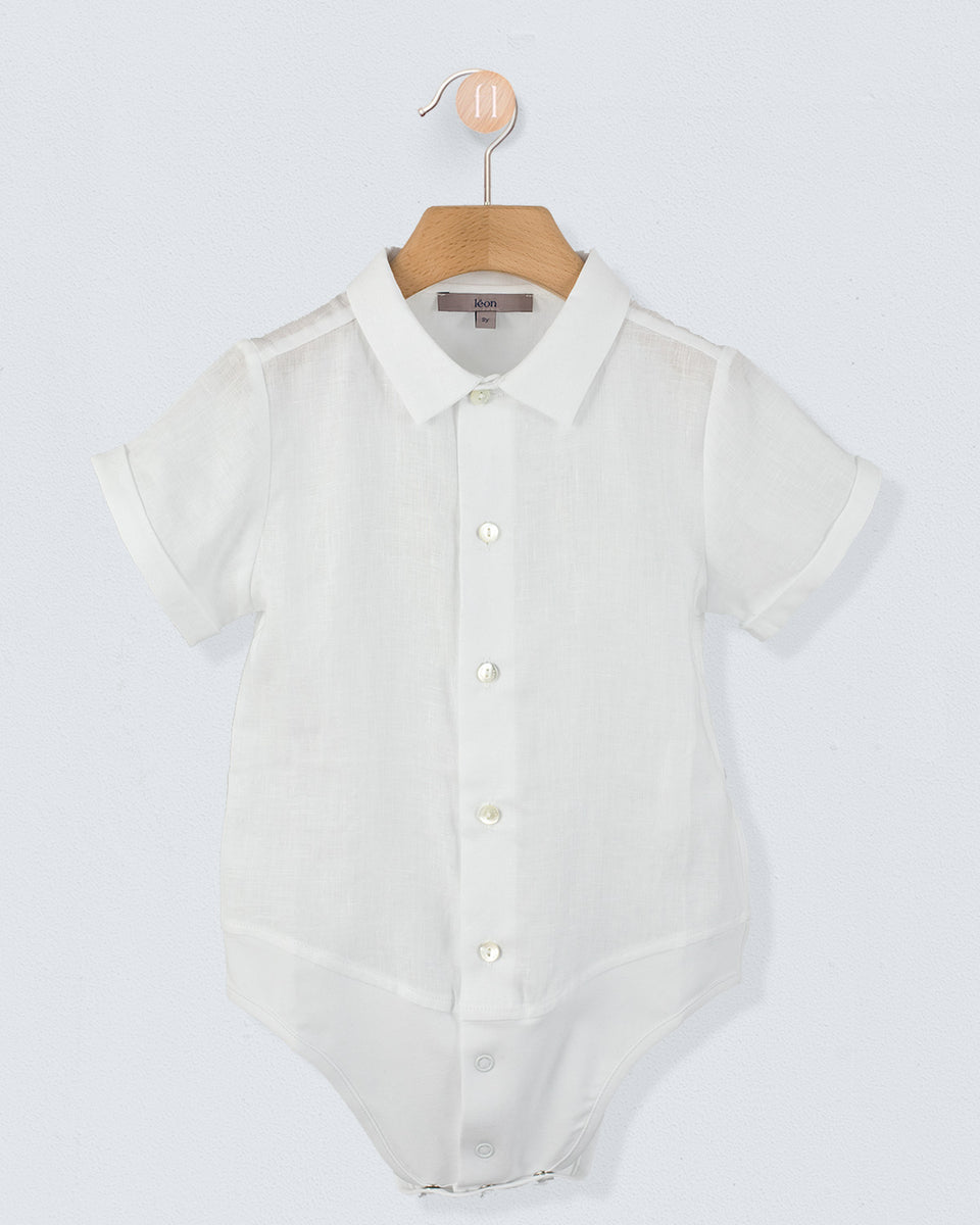 Charles White Linen Italian Onesie Shirt
