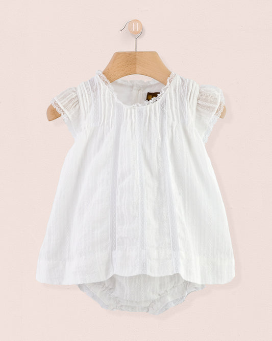 Chouette White Lace 2-Piece Set - Baby Dress