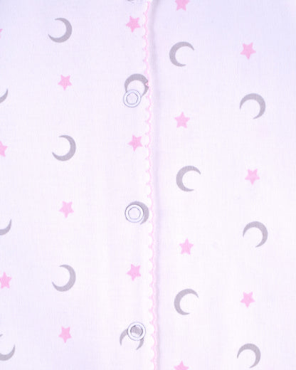 Pima Moon and Stars Pink Stretchie - Stretchie