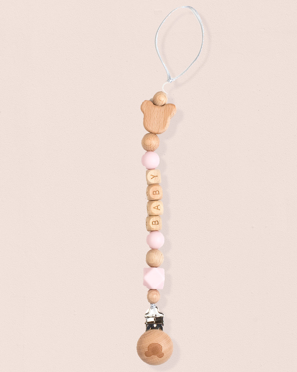Pink Pacifier Clip