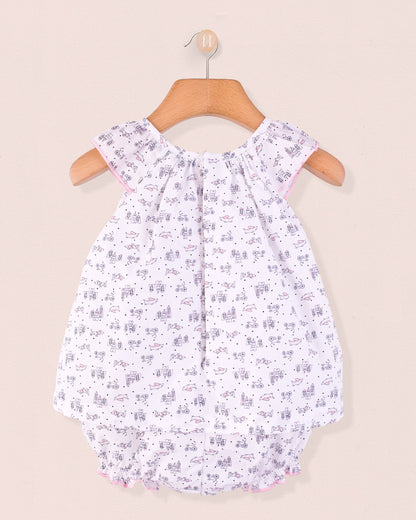 Chloe Mini Doggies Pink Romper - Romper