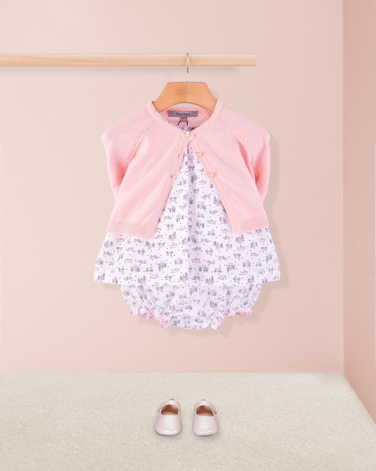 Chloe Mini Doggies Pink Romper - Romper