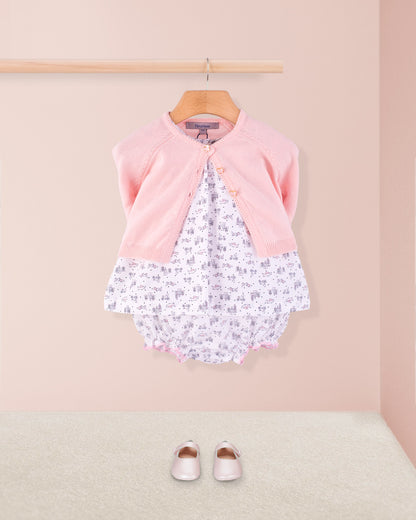 Chloe Mini Doggies Pink Romper - Romper