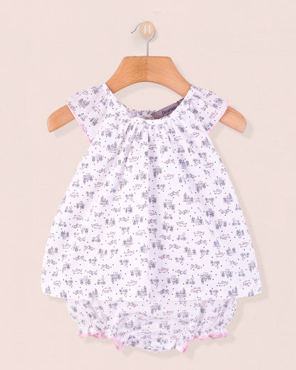 Chloe Mini Doggies Pink Romper - Romper