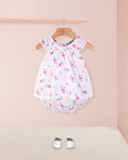 Chloe Colorful Roses Romper - Romper