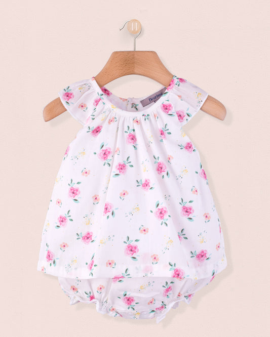 Chloe Colorful Roses Romper - Romper