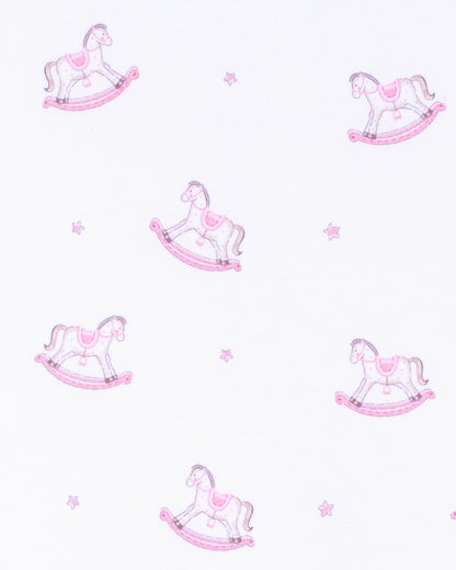 Pima Pink Rocking Horses Stretchie - Stretchie