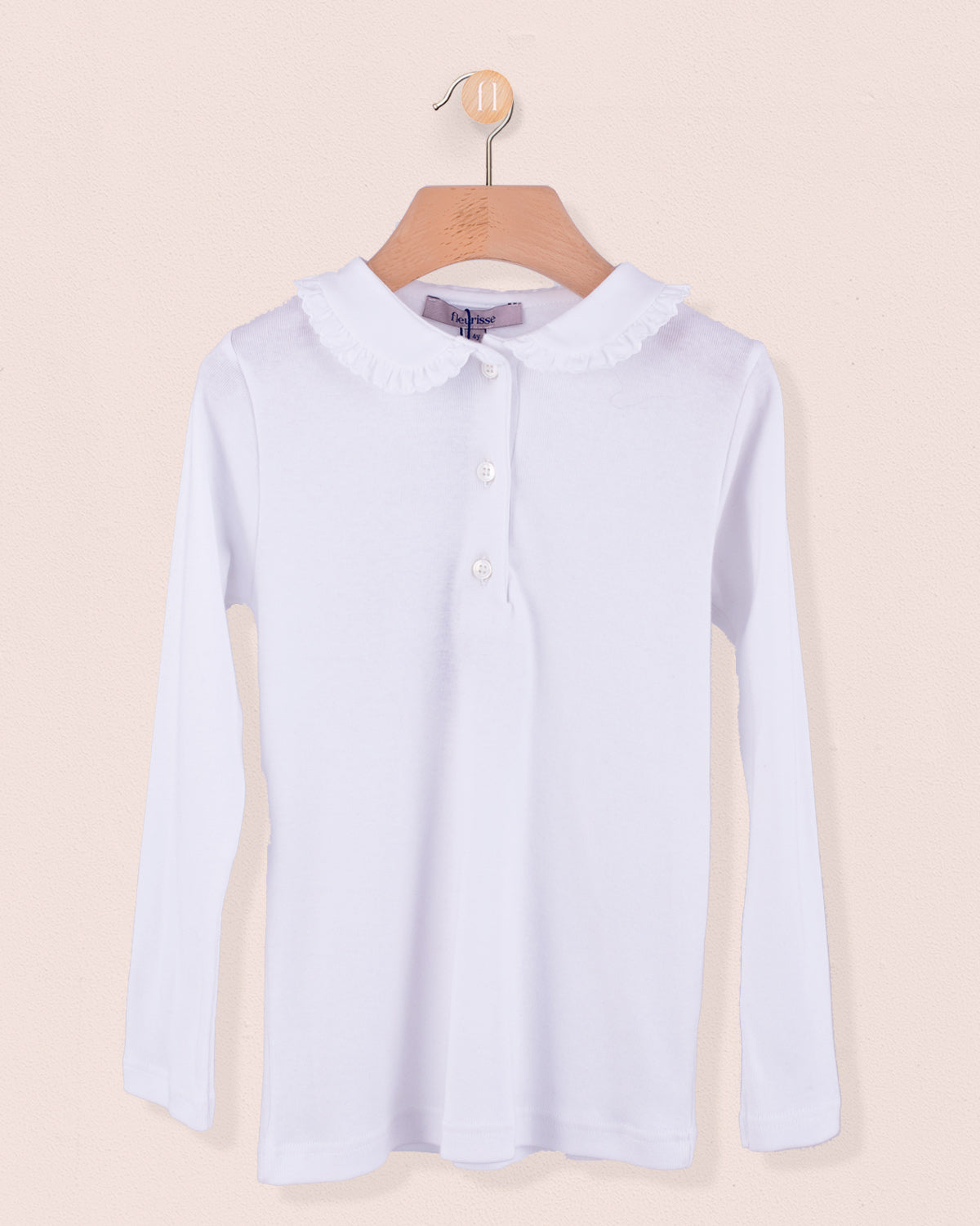 Italian Piquet Cotton Collar Shirt White Trim - Jersey