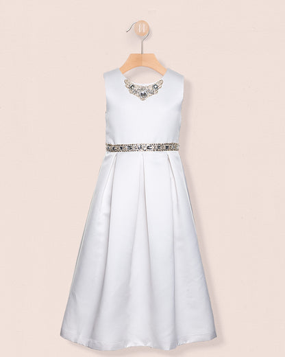 Esther Cream Satin Gown - Dress